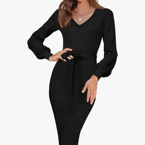 Chic Black Long Sleeve Dress
